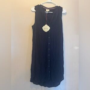 Knox Rose Navy Sleeveless Button-Front Dress